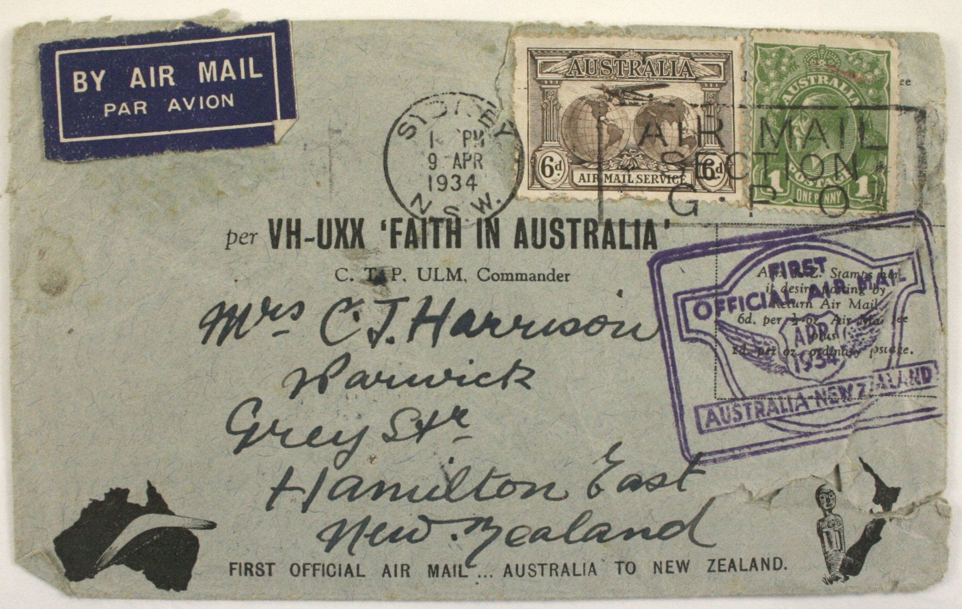 NZ airmail 1934