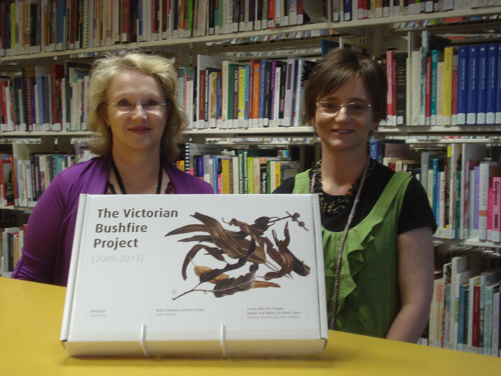 7  The Boxed Set arrives in the Library Noellen (left) and Naomi
