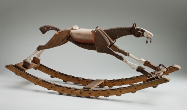 Wooden rocking horse