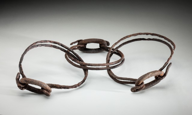 Wire horse hobbles found near the Palmer River, north Queensland. National Museum of Australia.
