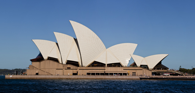 The Sydney Opera House pictured around the time of its 38th birthday in October 2011. Photo Dean Golja, National Museum of Australia. 