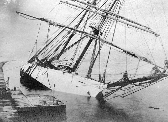 Galilee after typhoon, Yokohama Harbour, August 1906. Image: Carnegie Institution of Washington, Department of Terrestrial Magnetism